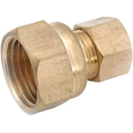 Anderson Metals 750066-0406 Brass Compression Female Coupling- .25 x .37 In. 7721863